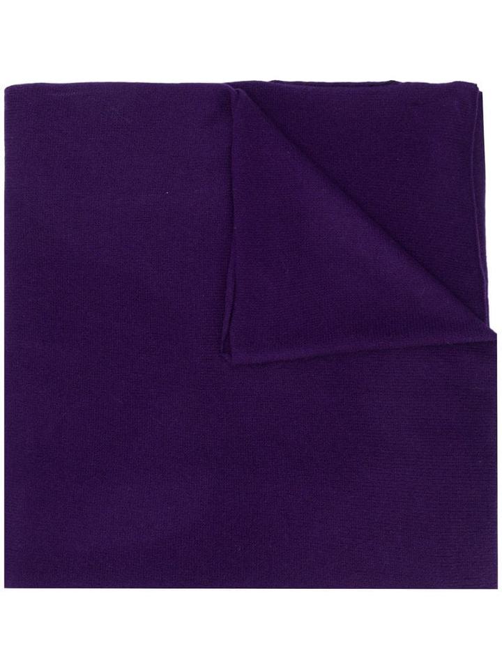 Allude Fine Knit Scarf - Purple