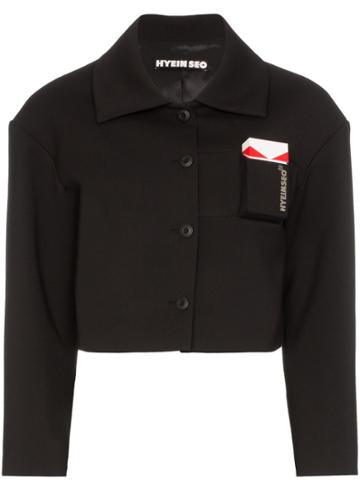 Hyein Seo Cropped Shirt Jacket - Black