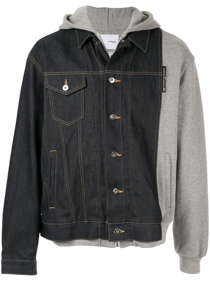 Yoshiokubo Asymmetric Denim Jacket - Black