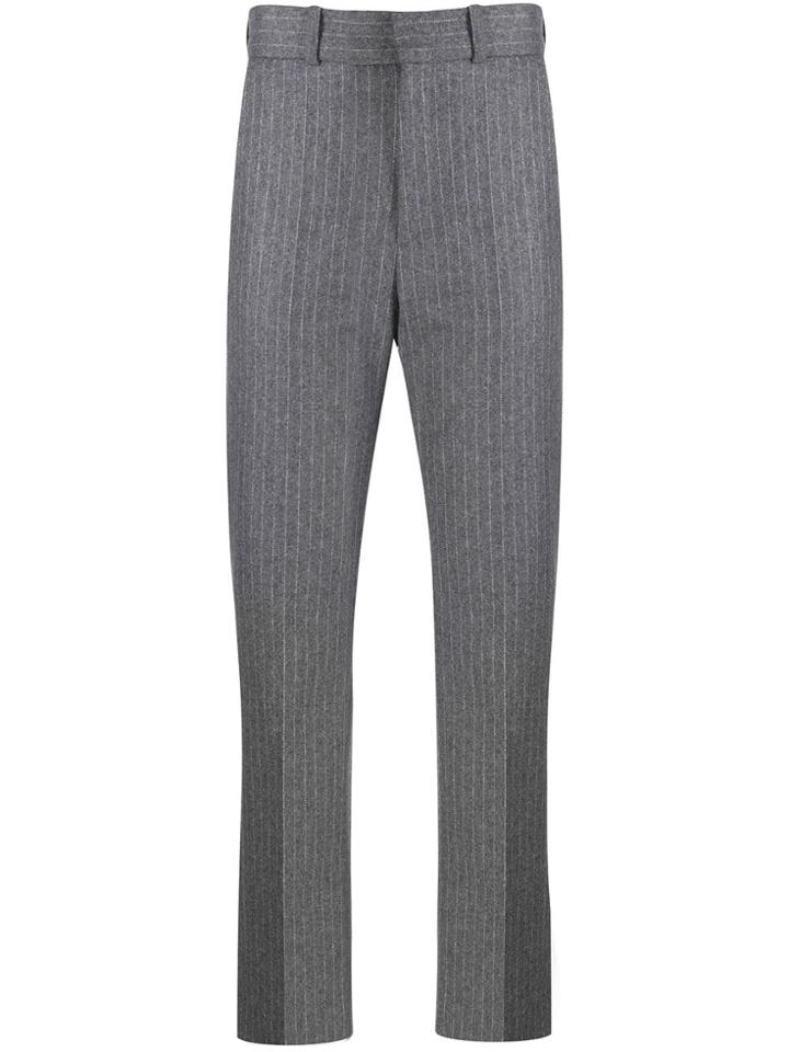 Sandro Paris Regular Pinstriped Trousers - Grey
