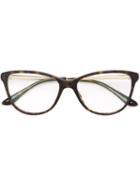 Bulgari Cat Eye Frame Glasses, Brown, Acetate/metal (other)