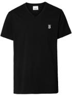 Burberry Monogram V-neck T-shirt - Black