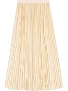 Gucci Pleated Mid-length Wool Skirt - Nude & Neutrals