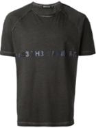 Haus Logo Print T-shirt, Men's, Size: L, Grey, Cotton/spandex/elastane