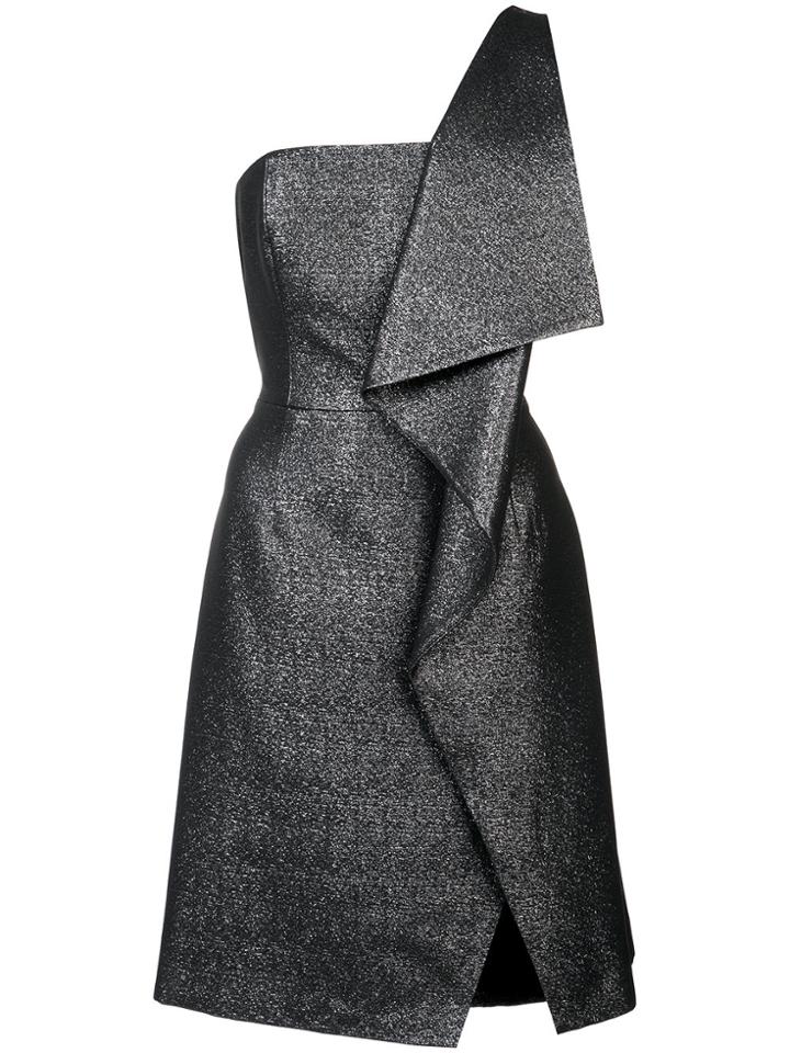 Halston Heritage Metallic Asymmetric Dress