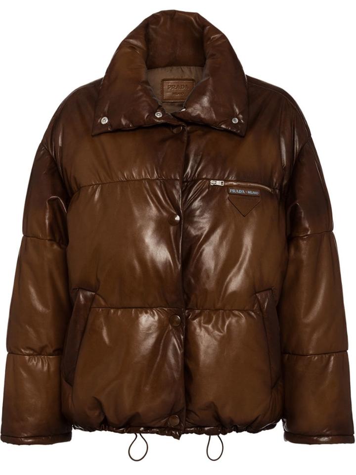 Prada Puffer Jacket - Brown