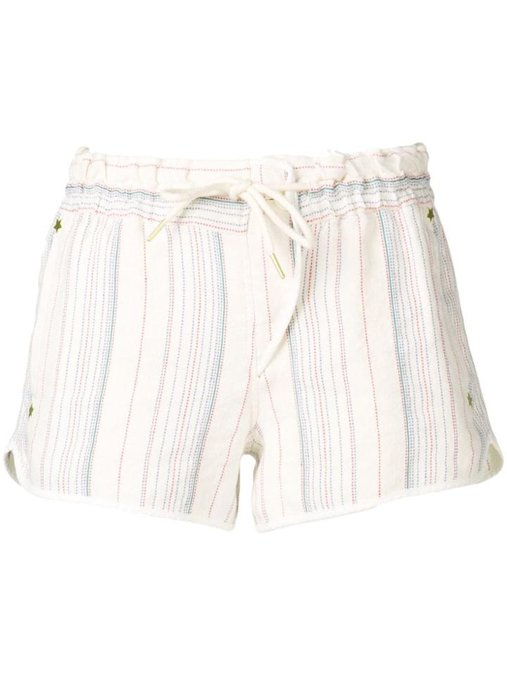 Zadig & Voltaire Stripped Pattern Shorts - White