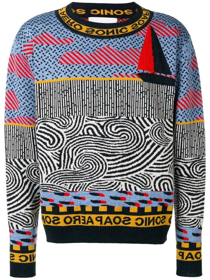 Henrik Vibskov Sail Intarsia Sweater - Blue