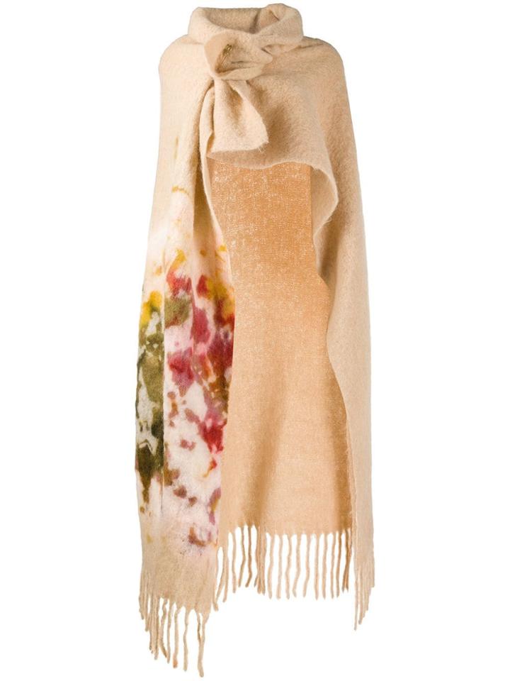 Forte Forte Wrap-style Fringed Cape - Neutrals