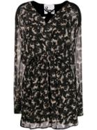 8pm Printed Silk Blend Dress - Black