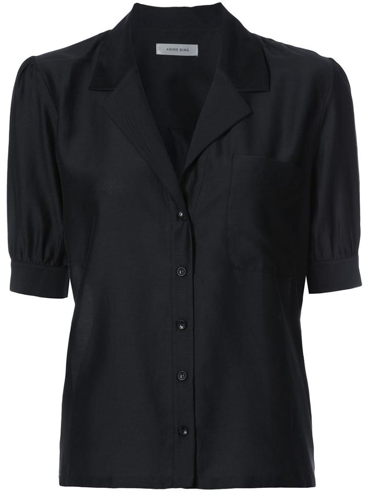 Anine Bing - Safari Style Blouse - Women - Silk/cotton - M, Black, Silk/cotton