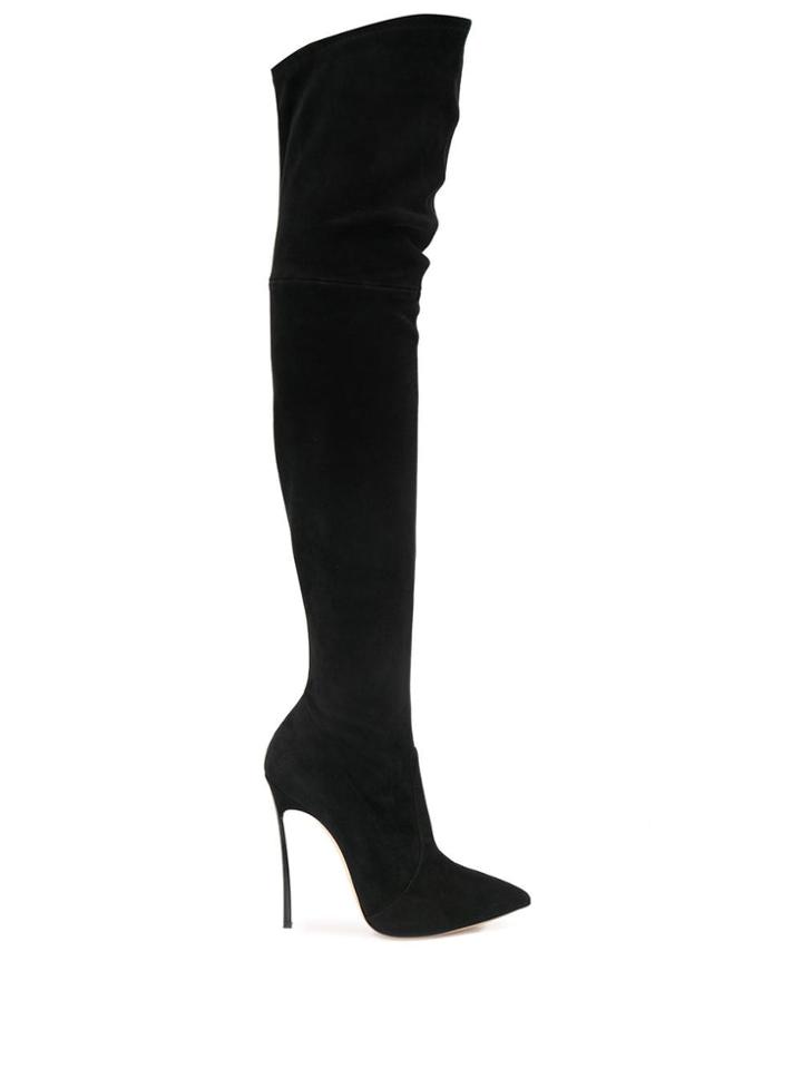 Casadei Over-the-knee Heeled Boots - Black