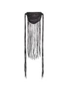 Caravana Black Fringed Cross Body Leather Bag