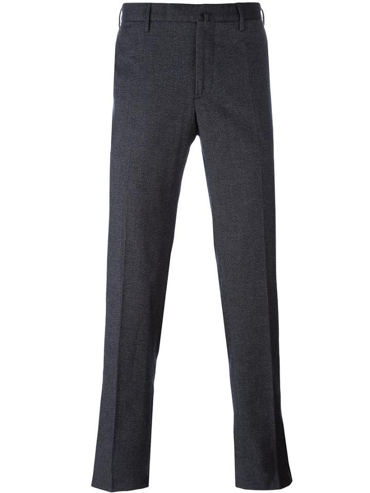 Incotex Textured Chinos, Men's, Size: 48, Blue, Cotton/spandex/elastane