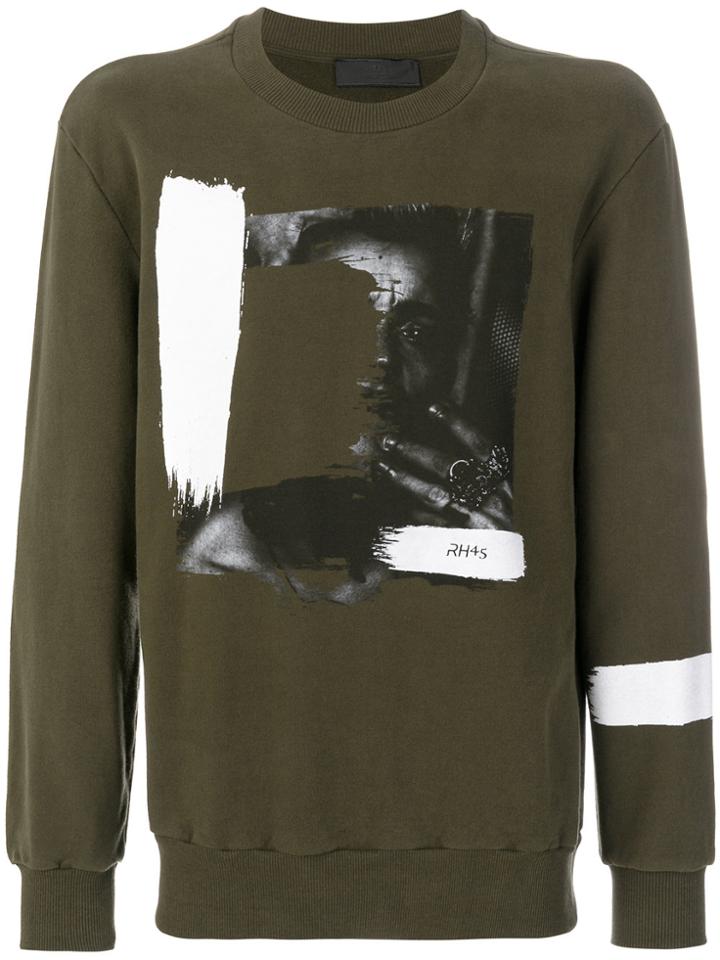 Rh45 Photographic Printed Jumper - Green