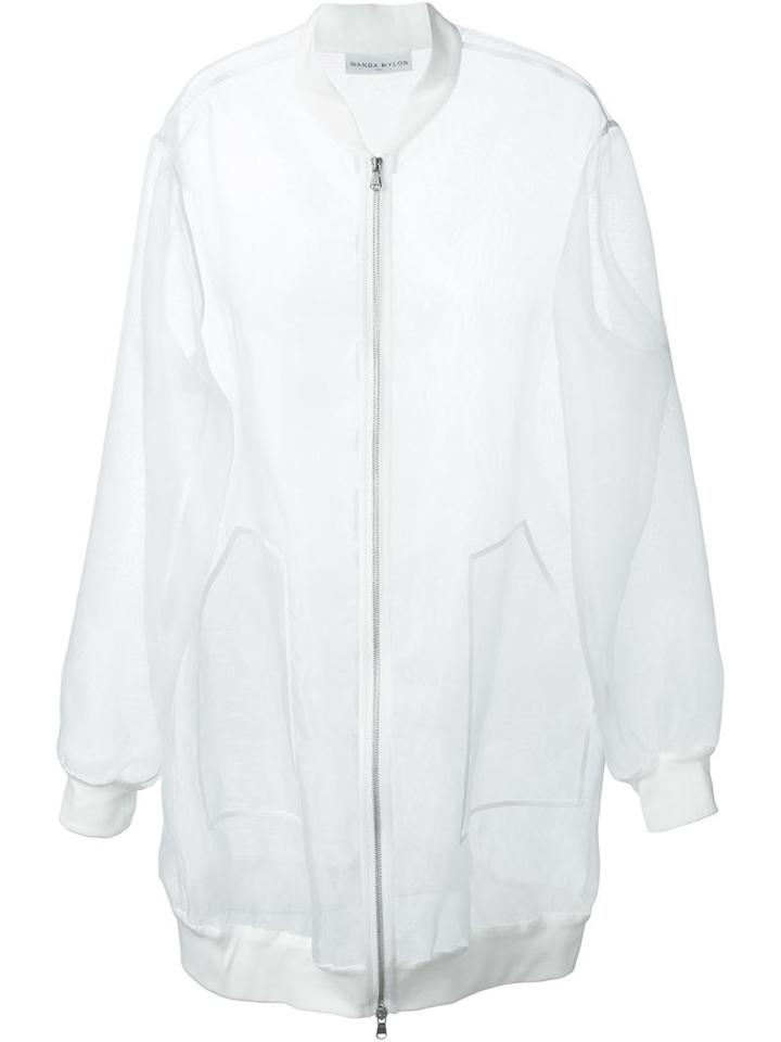 Wanda Nylon Back Detail Sheer Oversize Coat