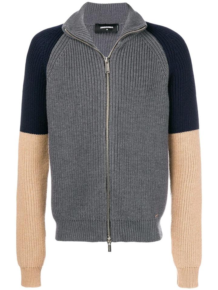 Dsquared2 Colour Block Cardigan - Grey