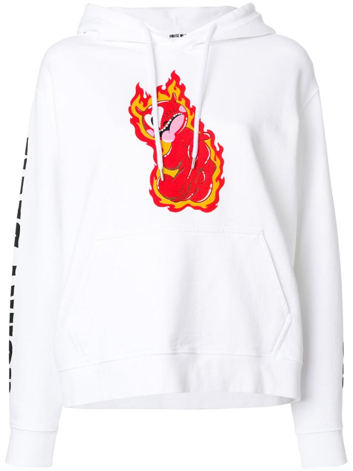 House Of Holland Devil Print Hoodie - White