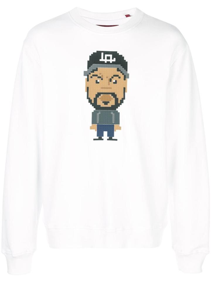 Mostly Heard Rarely Seen 8-bit Cmptn Printed Sweatshirt - White