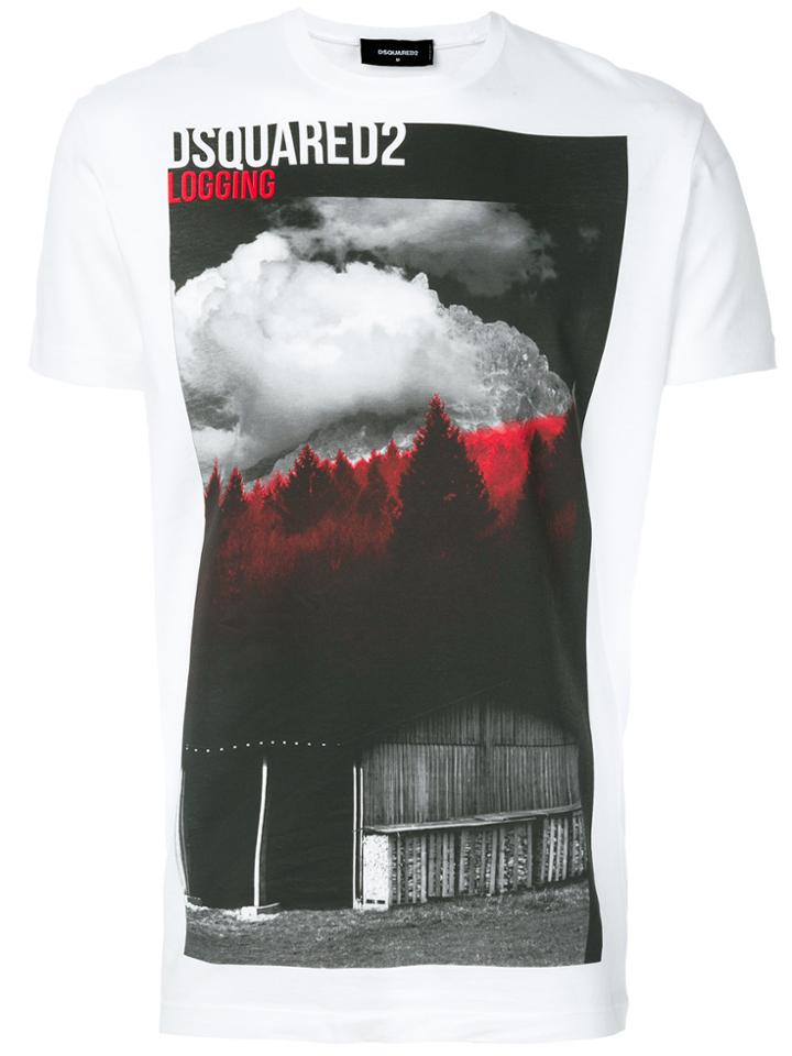 Dsquared2 Logging Print T-shirt - White