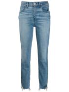 3x1 Mid Rise Straight Cropped Jeans - Blue