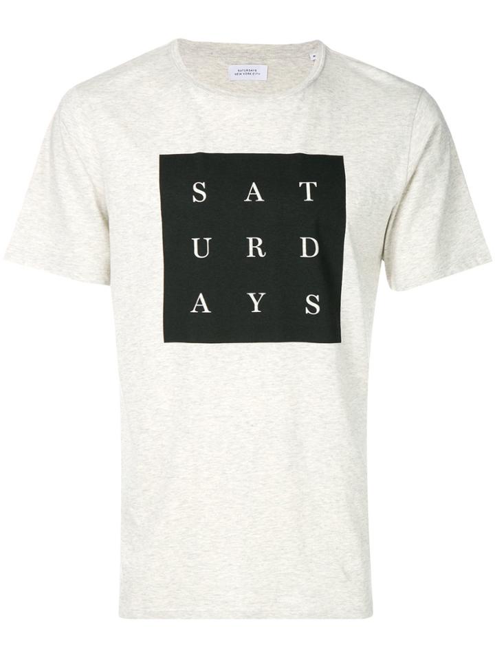 Saturdays Nyc Logo Patch T-shirt - Nude & Neutrals