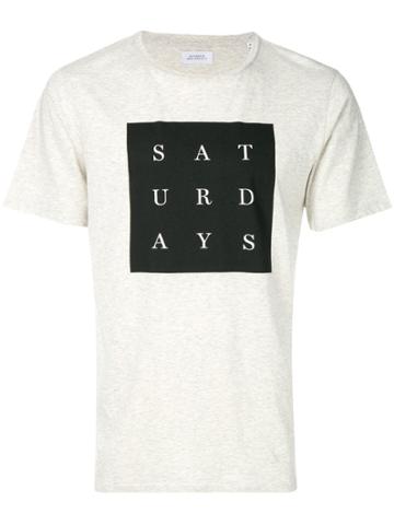 Saturdays Nyc Logo Patch T-shirt - Nude & Neutrals