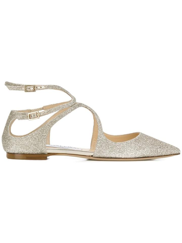 Jimmy Choo Lancer Ballerinas - Gold