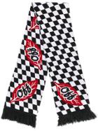 Off-white Chequered Scarf - Black