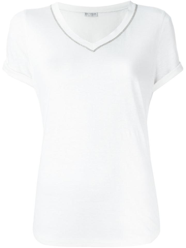 Brunello Cucinelli Brass Trim Blouse