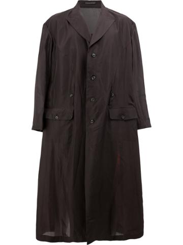 Yohji Yamamoto Long Buttoned Coat - Black