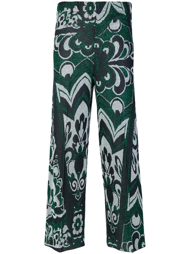 Circus Hotel Printed Cropped Trousers - Multicolour