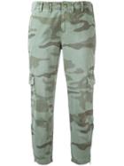 Current/elliott Cropped Cargo Trousers, Women's, Size: 25, Green, Cotton