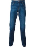 Frame Denim Distressed Straight Fit Jeans, Men's, Size: 30, Blue, Cotton/polyester/spandex/elastane