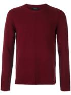 Joseph Crew Neck Sweatshirt, Men's, Size: Medium, Red, Wool