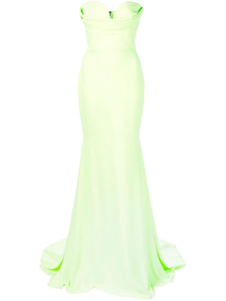 Alex Perry Fitted Sweetheart Gown - Green