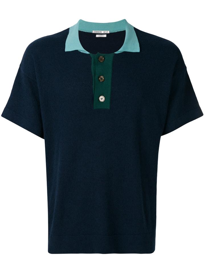 Common Wild Classic Short-sleeve Polo Top - Blue
