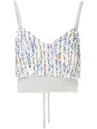 Coohem Tropical Knit Cropped Top - Grey