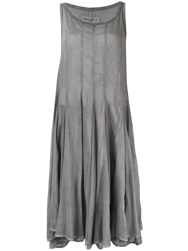 Rundholz Flared Midi Dress - Grey