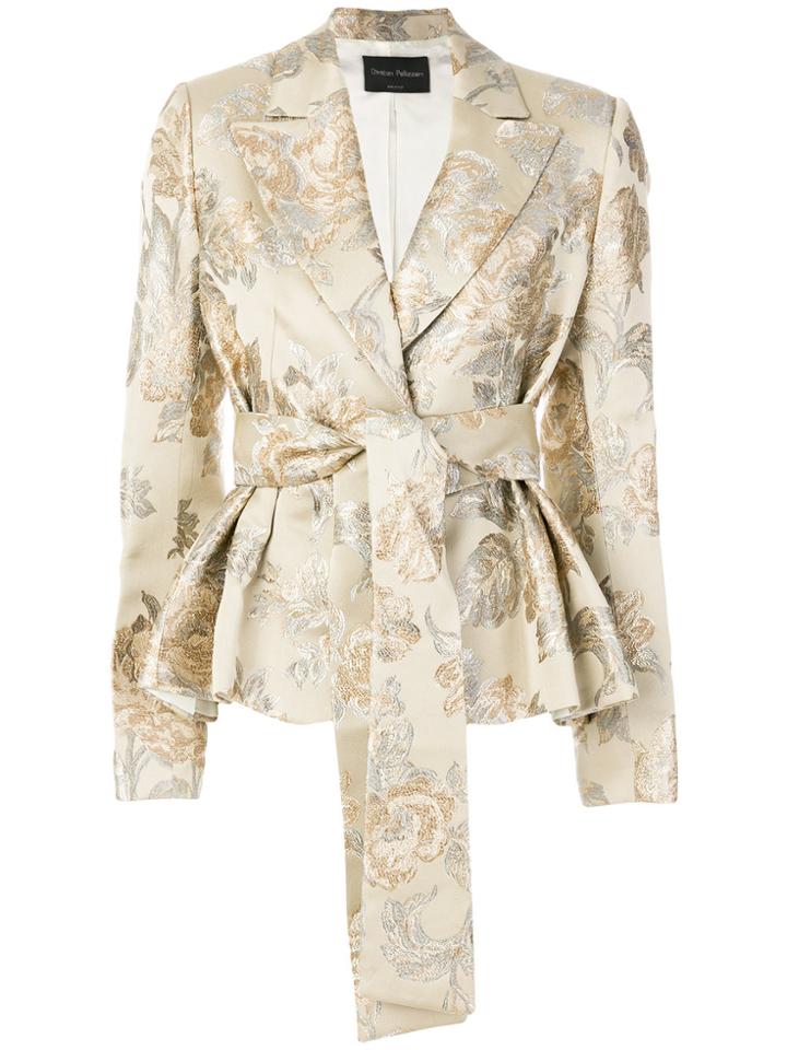 Christian Pellizzari Belted Jacket - Nude & Neutrals