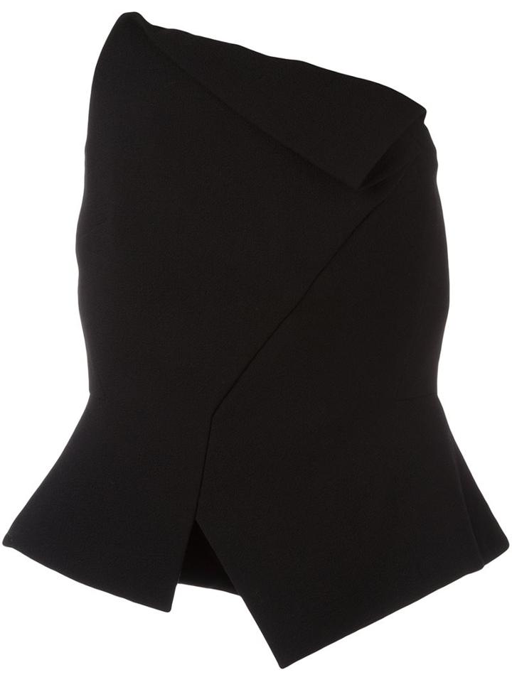 Roland Mouret Wrap Detail Strapless Top