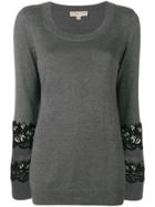 Michael Michael Kors Embroidered Detailed Jumper - Grey