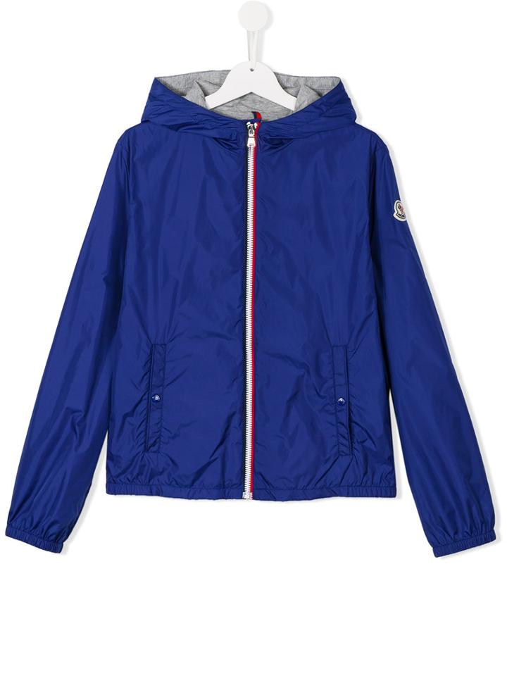 Moncler Kids - Zipped Jacket - Kids - Cotton/polyamide - 14 Yrs, Boy's, Blue
