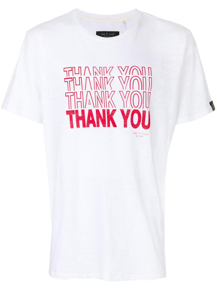 Rag & Bone Thank You Print T-shirt - White