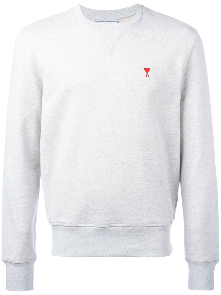 Ami Alexandre Mattiussi - Ami De Coeur Sweatshirt - Men - Cotton - Xl, Grey, Cotton