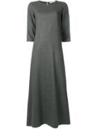 Barena Long A-line Dress - Grey