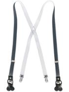 Fefè - Polka Dot Braces - Men - Cotton/leather/metal - One Size, Blue, Cotton/leather/metal
