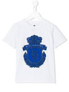 Billionaire Kids - Embellished Logo T-shirt - Kids - Cotton/spandex/elastane - 5 Yrs, Toddler Boy's, White