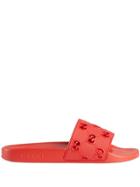 Gucci Rubber Gg Slide Sandal - Red