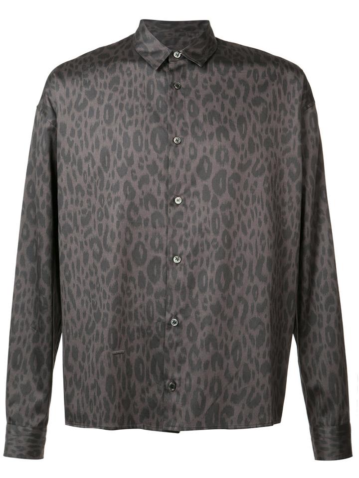 Robert Geller - Leopard Print Shirt - Men - Cotton - 48, Grey, Cotton